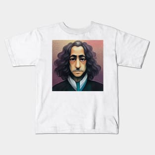 Baruch Spinoza portrait | Anime style Kids T-Shirt